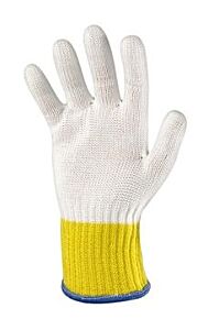 Wells Lamont 135486 Defender Gloves 7-Ga Std Med Wht/Yel Cuff Cut Resist