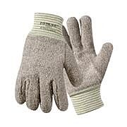 Wells Lamont 644Hr Terry, Brown&White, Unlined, Safety Cuff, 35