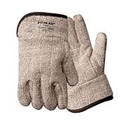 Wells Lamont 644Hrl Terry, Brown&White, Lined, Safety Cuff, 450