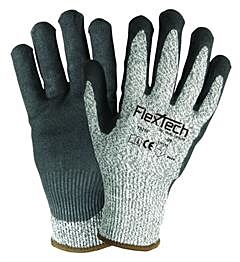 Wells Lamont Y9216M Knit Gloves Nitrile Palm Coated Seamless Med Gray/Blk