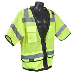 Radians Sv59Z-3Zgd-S Class 3 Green Mesh Surveyor Vest With Zipper, Size Small