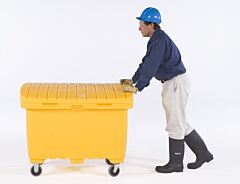 Ultratech 0865 Utility Box, 15 Cub. Ft. Capacity, 5" Hard Wheels , Yellow