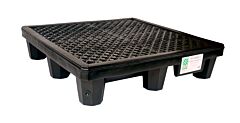 Ultratech 1113 Spill Pallet P4 Economy Model, With Drain, Black