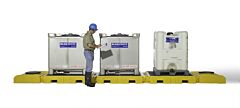 Ultratech 1126 Modular Ibc Spill Pallet, 3-Tank, Indoor Model