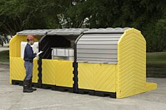 Ultratech 1166 Modular Ibc Spill Pallet, 3-Tank, Outdoor Model