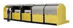 Ultratech 1168 Modular Ibc Spill Pallet, 5-Tank, Outdoor Model