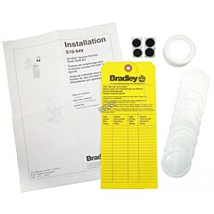 Bradley S19-949 On-Site Eye Wash Refill Kit Replacement Cap, Foam Liners And Inspection Tag For On-Site Emergency Eye Wash Station
