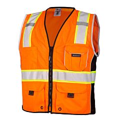 Kishigo 1514 Premium Black Series Heavy Duty Safety Vest, Class 2, Orange, Size 4X-Large