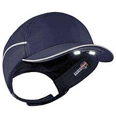 Ergodyne 23338 Skullerz 8965 Lightweight Bump Cap Hat W/ Led Lighting, Navy