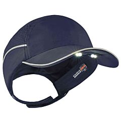 Ergodyne 23339 Skullerz 8965 Lightweight Bump Cap Hat W/ Led Lighting, Navy