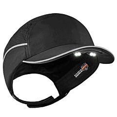 Ergodyne 23368 Skullerz 8965 Lightweight Bump Cap Hat W/ Led Lighting, Black