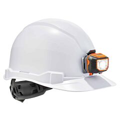 Ergodyne 60142 Skullerz 8970-Led Class E Hard Hat Cap W/Ratchet Suspension Led Light, White