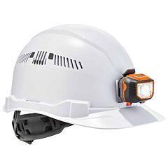 Ergodyne 60146 Skullerz 8972-Led Class C Hard Hat Cap Style Vented Ratchet Suspension Led, White