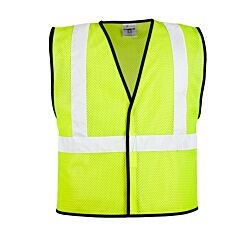 Kishigo 1571 Hook & Loop Mesh Vest, Economy, Class 2, Lime, Size 2X/3X-Large