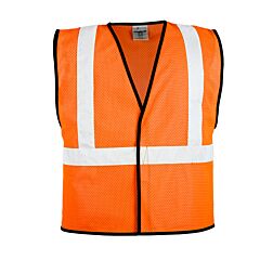 Kishigo 1572 Hook & Loop Mesh Vest, Economy, Class 2, Orange, Size Large/X-Large