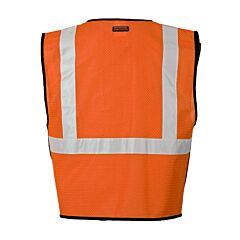 Kishigo 1536 Single Pocket Breakaway Vest, Economy, Class 2, Orange, Size 2X/3X-Large