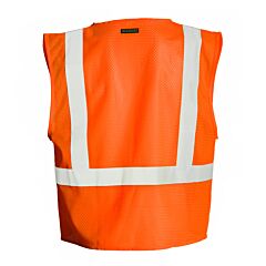 Kishigo 1084 4 Pocket Hook & Loop Mesh Vest, Class 2, Orange, Size 3X-Large