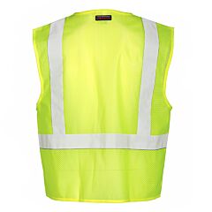 Kishigo 1089 Single Pocket Zipper Mesh Vest, Class 2, Lime, Size X-Large