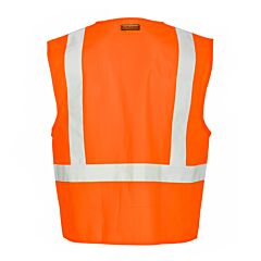 Kishigo 1090 Single Pocket Zipper Mesh Vest, Class 2, Orange, Size X-Large