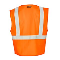 Kishigo 1086 3 Pocket Zipper Mesh Vest, Class 2, Orange, Size Small