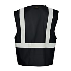 Kishigo B120 Single Pocket Mesh Vest, Economy, Enhanced Visibility, Black, Size Small/Medium