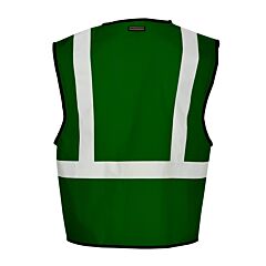 Kishigo B123 Single Pocket Mesh Vest, Economy, Enhanced Visibility, Green, Size 2X/3X-Large