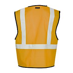 Kishigo B125 Single Pocket Mesh Vest, Economy, Enhanced Visibility, Yellow, Size Large/X-Large