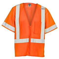 Kishigo 1265 All Mesh Vest, Economy, Class 3, Orange, Size 2X-Large