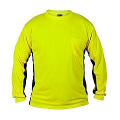 Kishigo 9202 Premium Black Series Long Sleeve High Vis T-Shirt, Non-Ansi, Lime, Size X-Large