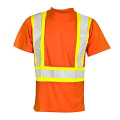 Kishigo 9121 Flat Stitch Panels Class 2 T-Shirt, Lime, Size 2X-Large