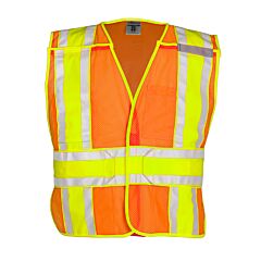 Kishigo 1167Ba Contrasting Mesh Breakaway Vest, Class 2, Orange, Size X-Large