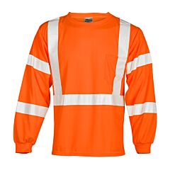 Kishigo 9146 Long Sleeve Class 3 T-Shirt, Orange, Size X-Large