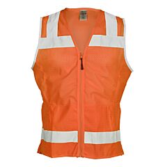 Kishigo 1526 Ladies Mesh Vest, Economy, Class 2, Specialty, Orange, Size Large