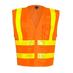Kishigo 1198 Combined Performance 5 Pocket Solid Vest, Class 2, Orange, Size Medium