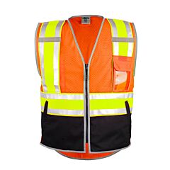 Kishigo 1544 Premium Brilliant Series Ultimate Reflective Vest, Class 2, Orange, Size Large