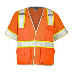 Kishigo 1553B Premium Brilliant Series Breakaway Class 3 Vest, Class 3, Orange, Size 2X-Large