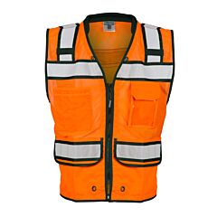 Kishigo S5005 High Performance Surveyors Zipper Vest, Class 2, Orange, Size 3X-Large
