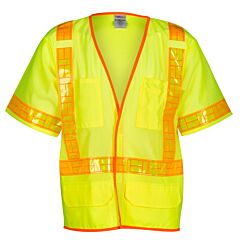 Kishigo 1201A Oralite Mesh Vest, Class 3, Lime, Size 4X-Large