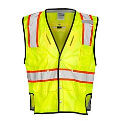 Kishigo T341 Fall Protection Vest, Class 2, Specialty, Lime, Size Large/X-Large