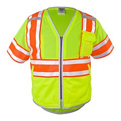 Kishigo 1573 Premium Brilliant Series Ultimate Reflective Vest, Class 3, Lime, Size Medium