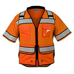 Kishigo S5015 High Performance Surveyors Vest, Class 3, Orange, Size 4X-Large