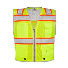 Kishigo 1610 Brisk Cooling Heavy Duty Vest W/ Shoulder Insert, Class 2, Brisk Cooling, Lime, Size 2X-Large