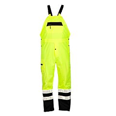 Kishigo Rwb106 Premium Black Series Rainwear Bib, Lime, Size Large/X-Large