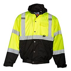 Kishigo Js130 Ripstop Bomber Jacket, Class 3, Lime, Size X-Large