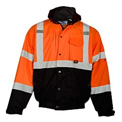 Kishigo Js131 Ripstop Bomber Jacket, Class 3, Orange, Size Large
