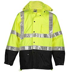 Kishigo Rwj100 Storm Stopper Pro Rainwear Jacket, Lime, Size 4X/5X-Large