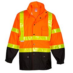Kishigo Rwj101 Storm Stopper Pro Rainwear Jacket, Orange, Size Small/Medium