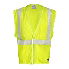 Kishigo Fm389 Fr Breathable Mesh Vest, Flame Resistant, Class 2, Lime, Size Medium