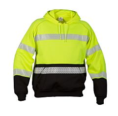 Kishigo Js142 Premium Black Series Heavyweight Hoodie, Class 3, Lime, Size 5X-Large