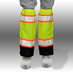 Kishigo 3932 Premium Black Series Mesh Gaiters, Lime, One Size